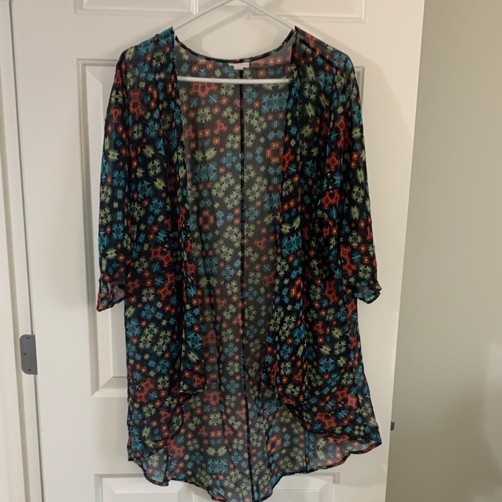 LuLaRoe Multicolor Sheer Blouse
